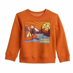 Kids 4-12 Jumping Beans® Adaptive Sensory Friendly Fleece "Wild By Nature" Graphic Sweatshirt