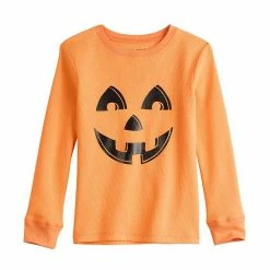 Boys 4-12 Jumping Beans® Thermal Jack-O-Lantern Face Long Sleeve Graphic Tee