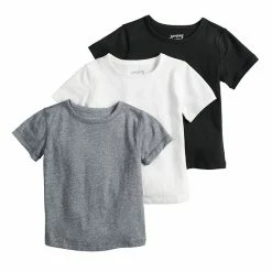 Toddler Boy / Boys 4-12 Jumping BeansĀ® 3-Pack Sensory Tees Black Gray White