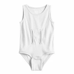 Baby Girl Jumping BeansĀ® Adaptive Easy Dressing & Abdominal Access Sleeveless Romper Gray