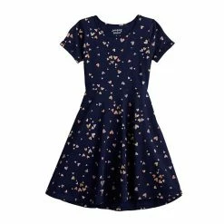 Toddler Girl Jumping Beans® Adaptive Sensory High-Low Skater Dress Yellow Stripe -Jumping Beans shop unnamed file 3472