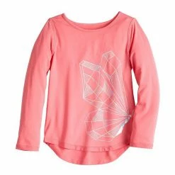 Toddler Girl Jumping Beans® Adaptive Sensory-Friendly Long Sleeve Graphic Tee Coral 10 Toddler Girl Jumping Beans® Adaptive Sensory-Friendly Long Sleeve Graphic Tee Coral -Jumping Beans shop unnamed file 3515