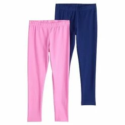 Girls 4-12 Jumping Beans® 2-Pack Leggings Black And Purple