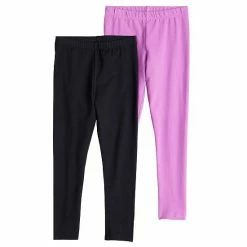 Girls 4-12 Jumping Beans® 2-Pack Leggings Black And Purple -Jumping Beans shop unnamed file 3524