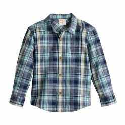 Toddler Boy Jumping Beans® Plaid Long Sleeve Button-Down Shirt Orange -Jumping Beans shop unnamed file 3548