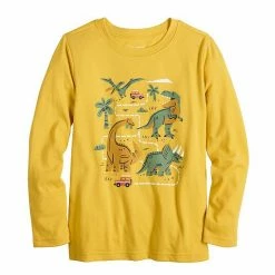 Boys 4-12 Jumping BeansĀ® Adaptive Long Sleeve Dino Graphic Tee