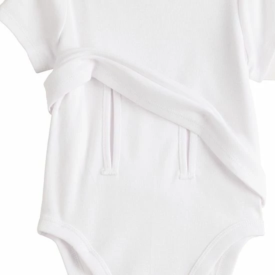 Baby Girl Jumping Beans® Adaptive Double-Layer Bodysuit Gray 2 Baby Girl Jumping Beans® Adaptive Double-Layer Bodysuit Gray - Image 2