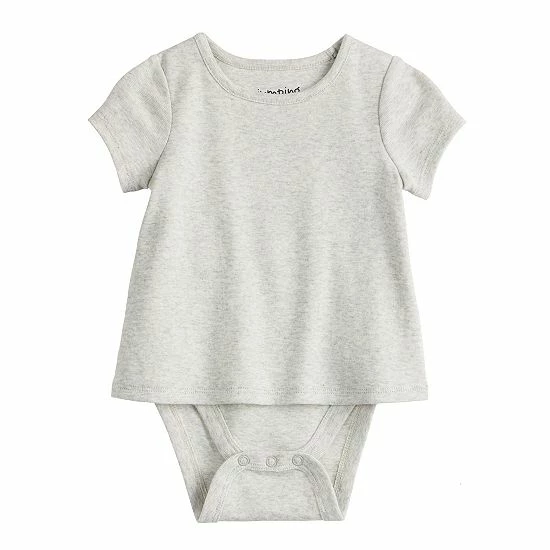 Baby Girl Jumping Beans® Adaptive Double-Layer Bodysuit Gray 6 Baby Girl Jumping Beans® Adaptive Double-Layer Bodysuit Gray - Image 6