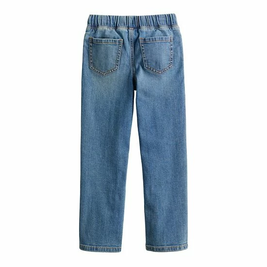 Boys 4-12 Jumping Beans® Pull On Denim Pants In Regular, Slim & Husky Dark Wash Solid 2 Boys 4-12 Jumping Beans® Pull On Denim Pants In Regular, Slim & Husky Dark Wash Solid - Image 2
