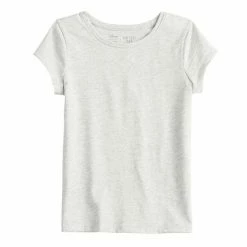 Toddler Girl Jumping Beans® Heather Gray Core Short Sleeve Crewneck Tee