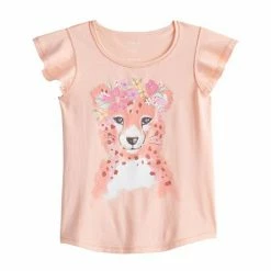 Toddler Girl Jumping Beans® Sensory Adaptive Flutter Tee Cheetah Peach -Jumping Beans shop unnamed file 3651