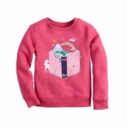 Girls 4-12 Jumping Beans® Fleece Crewneck Graphic Pullover Sweatshirt Pink -Jumping Beans shop unnamed file 372