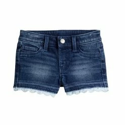 Toddler Girl Jumping BeansĀ® Crochet-Hem Denim Shorts