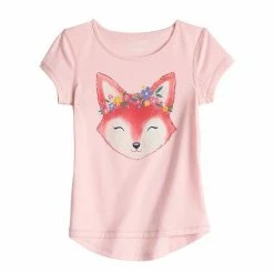 Girls 4-12 Jumping BeansĀ® Adaptive Sensory Friendly High-Low Hem Graphic Tee Yellow