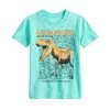 Toddler Boy Jumping Beans® Adaptive Sensory Seated Comfort Abdominal Access Easy Dressing Double-Layer Tee Teal Dino