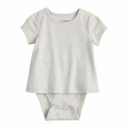 Toddler Girl Jumping Beans® Adaptive Abdominal Access Short Sleeve Tee Romper Gray -Jumping Beans shop unnamed file 3944