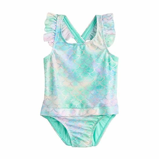 Toddler Girl Jumping Beans® Adaptive Easy Dressing One-Piece Swimsuit Multi Color 4 Toddler Girl Jumping Beans® Adaptive Easy Dressing One-Piece Swimsuit Multi Color - Image 4