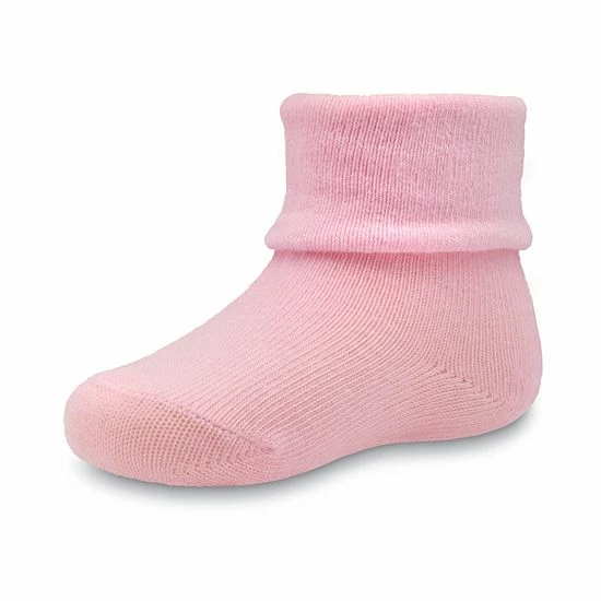 Baby / Toddler Girl Jumping Beans® 6-Pack Foldover Cuff Solid Color Socks 2 Baby / Toddler Girl Jumping Beans® 6-Pack Foldover Cuff Solid Color Socks - Image 2