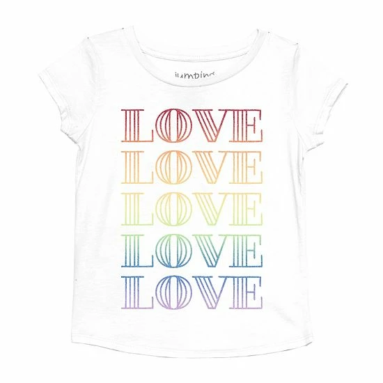 Toddler Girl Jumping Beans® Rainbow "Love" Pride Graphic Tee 1 Toddler Girl Jumping Beans® Rainbow "Love" Pride Graphic Tee