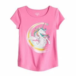 Toddler Girl Jumping Beans® Physical Adaptive Double-Layer Tee Unicorn Pink -Jumping Beans shop unnamed file 4110