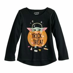 Toddler Girl Jumping BeansĀ® The Mandalorian Adaptive Sensory Friendly Grogu Aka Baby Yoda Halloween Graphic Tee