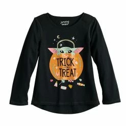 Girls 4-12 Jumping Beans® The Mandalorian Adaptive Sensory Friendly Grogu Aka Baby Yoda Halloween Long Sleeve Graphic Tee