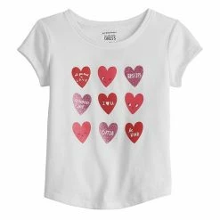 Girls 4-12 Jumping Beans® Graphic Shirttail Tee Valentines White