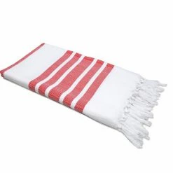 Jumping Beans Linum Home Textiles Herringbone Beach Towel Red White -Jumping Beans shop unnamed file 4222