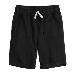Toddler Girl Jumping Beans® Adaptive French Terry Shorts Black Luxe