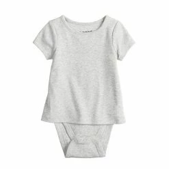 Baby Girl Jumping Beans® Adaptive Layered Bodysuit Gray