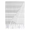Jumping Beans Linum Home Textiles Ephesus Stripy Pestemal Beach Towel Stone