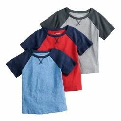 Toddler Boy / Boys 4-12 Jumping BeansĀ® 3-Pack Sensory Raglan Tees Red