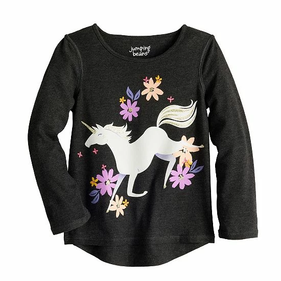 Toddler Girl Jumping Beans® Adaptive Sensory Friendly High-Low Hem Long Sleeve Graphic Tee Blue Toddler Girl Jumping Beans® Adaptive Sensory Friendly High-Low Hem Long Sleeve Graphic Tee Blue -Jumping Beans shop unnamed file 4511