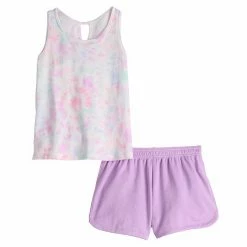 Girls 4-12 Jumping Beans® Active Crisscross Back Tank Top & Mesh Shortie Set Sun Pink Strength -Jumping Beans shop unnamed file 4555