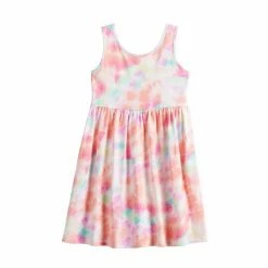 Toddler Girl Jumping Beans® Ballet Back Skater Dress Tropical Palms
