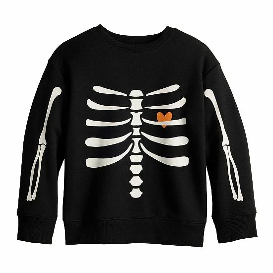 Kids 4-8 Jumping Beans® Halloween Skeleton Fleece Pullover Sweatshirt 1 Kids 4-8 Jumping Beans® Halloween Skeleton Fleece Pullover Sweatshirt