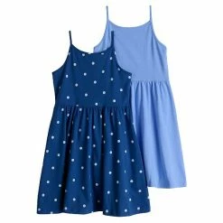 Toddler Girl Jumping Beans® 2-Pack Spaghetti Strap Tank Dresses Dot Blue -Jumping Beans shop unnamed file 4707