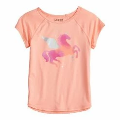 Girls 4-12 Jumping Beans® Raglan Tee Navy Peach Butterflies