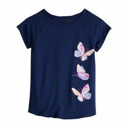 Girls 4-12 Jumping Beans® Raglan Tee Navy Peach Butterflies -Jumping Beans shop unnamed file 4710