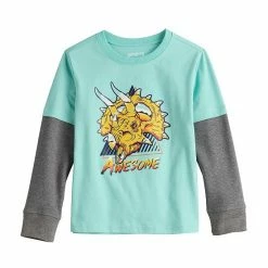 Boys 4-12 Jumping Beans® Thermal Sleeve Skater Graphic Tee Blue Dino Camo -Jumping Beans shop unnamed file 472