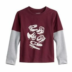 Boys 4-12 Jumping Beans® Thermal Sleeve Skater Graphic Tee Blue Dino Camo -Jumping Beans shop unnamed file 473