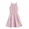 Girls 4-12 Jumping Beans® Smocked Halter Dress Purple Pineapple