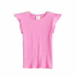 Girls 4-12 Jumping Beans® Ribbed Flutter Sleeve Tee Blue -Jumping Beans shop unnamed file 4789
