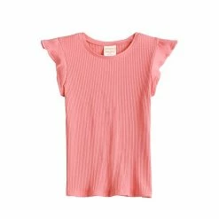 Girls 4-12 Jumping Beans® Ribbed Flutter Sleeve Tee Blue -Jumping Beans shop unnamed file 4792