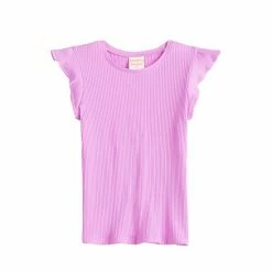 Girls 4-12 Jumping Beans® Ribbed Flutter Sleeve Tee Blue -Jumping Beans shop unnamed file 4794