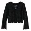 Toddler Girl Jumping Beans® Lettuce-Edge Cardigan Black