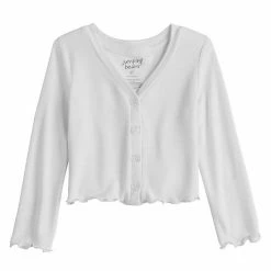 Toddler Girl Jumping Beans® Lettuce-Edge Cardigan Black -Jumping Beans shop unnamed file 4799