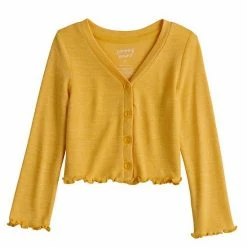 Toddler Girl Jumping Beans® Lettuce-Edge Cardigan Black -Jumping Beans shop unnamed file 4800