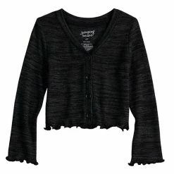Toddler Girl Jumping Beans® Lettuce-Edge Cardigan Black -Jumping Beans shop unnamed file 4801