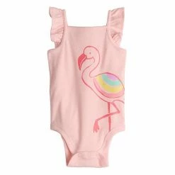 Baby Girl Jumping Beans® Ruffle Sleeve Romper Pink Flamingo 3 Baby Girl Jumping Beans® Ruffle Sleeve Romper Pink Flamingo -Jumping Beans shop unnamed file 4890